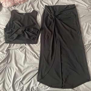 Forever 21 crop top & skirt set